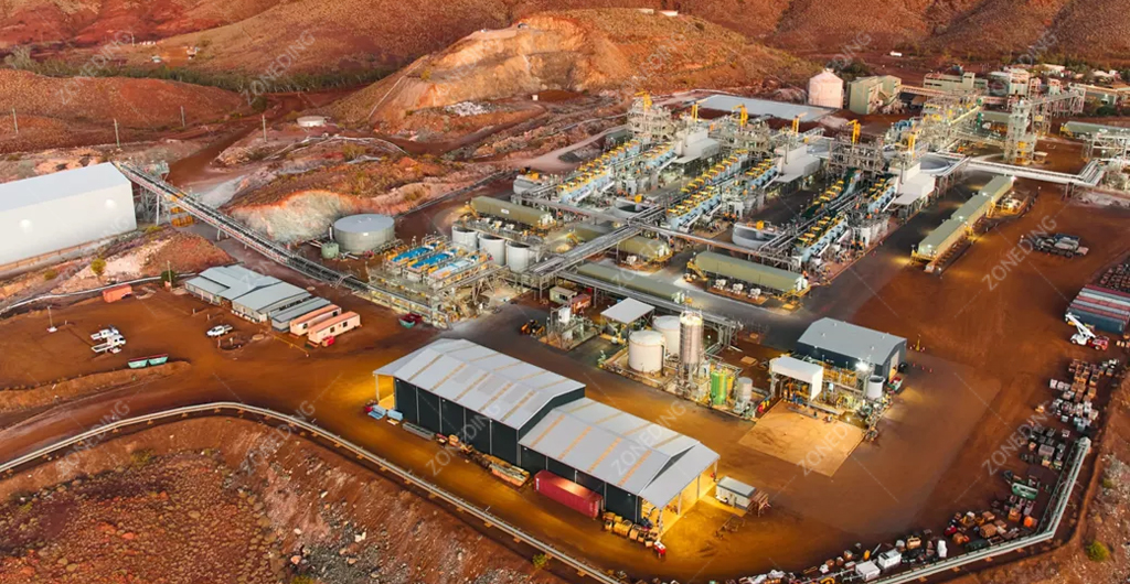 aperçu de l'usine de traitement du minerai de sulfure