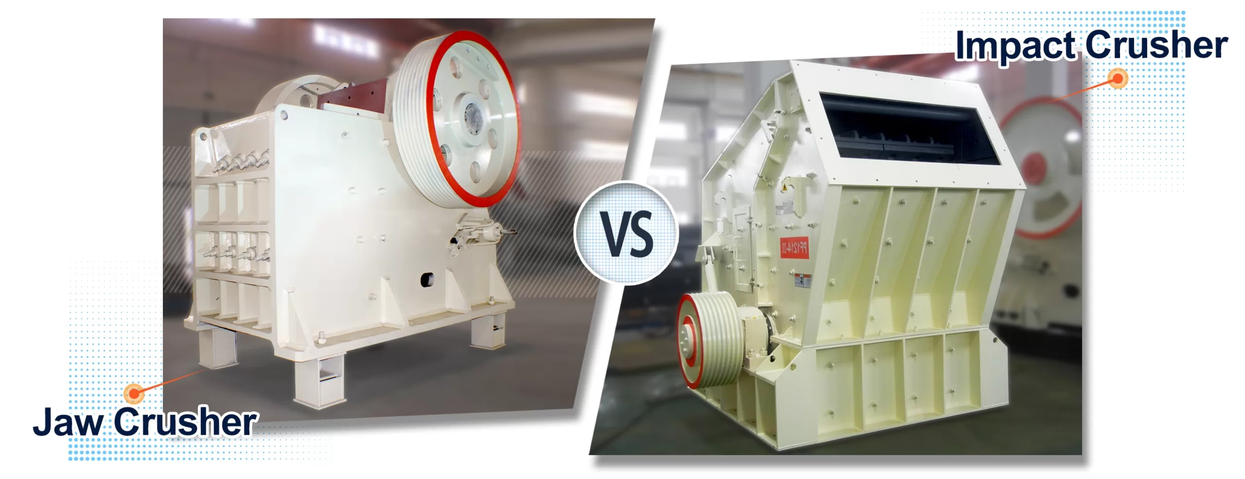 triturador de impacto vs mandíbula britador - máquina de zoneamento Crusher Impact