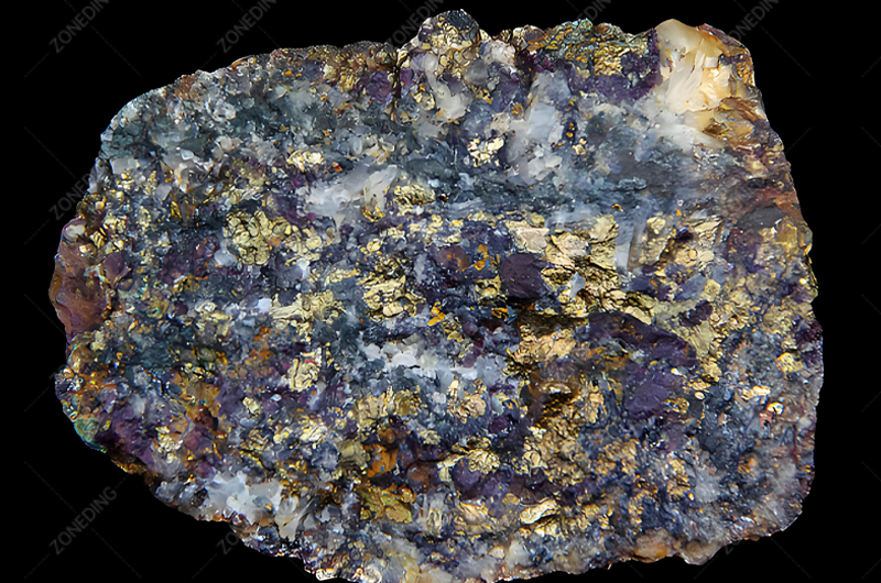 sulfide-copper-minerals -brassy yellow minerals