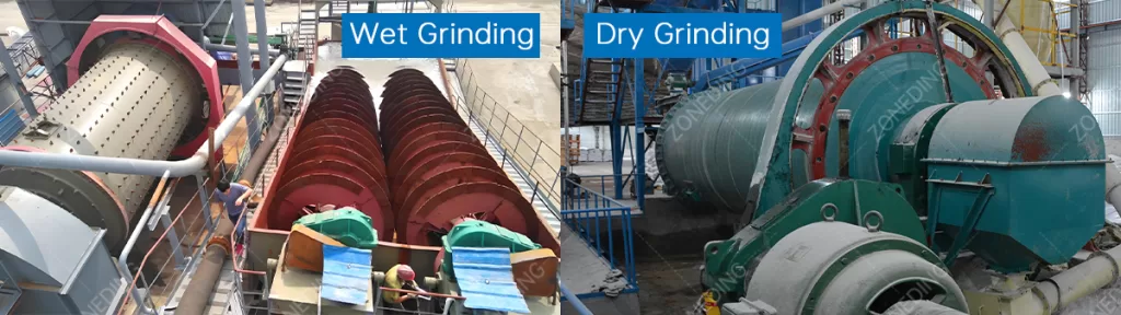 Difference between wet and dry grinding