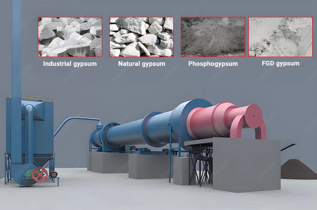 Working principle of gypsum drying machine