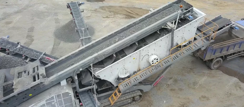 Quarry screening site