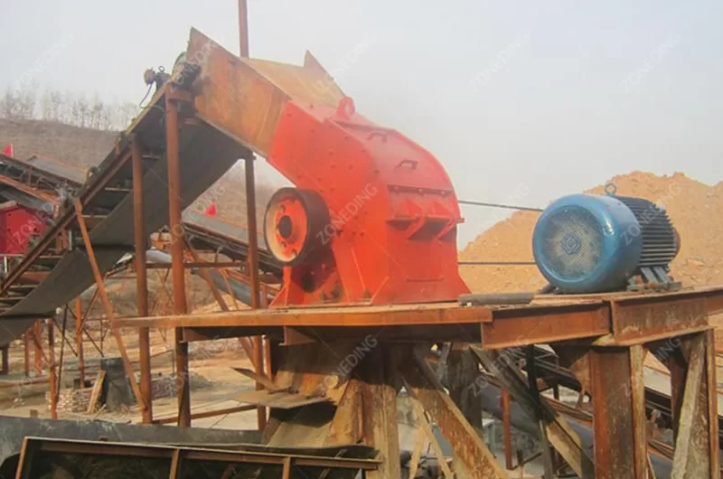 Hammer crusher customer site