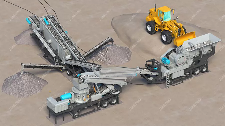 Mobile crushing and sand making production line