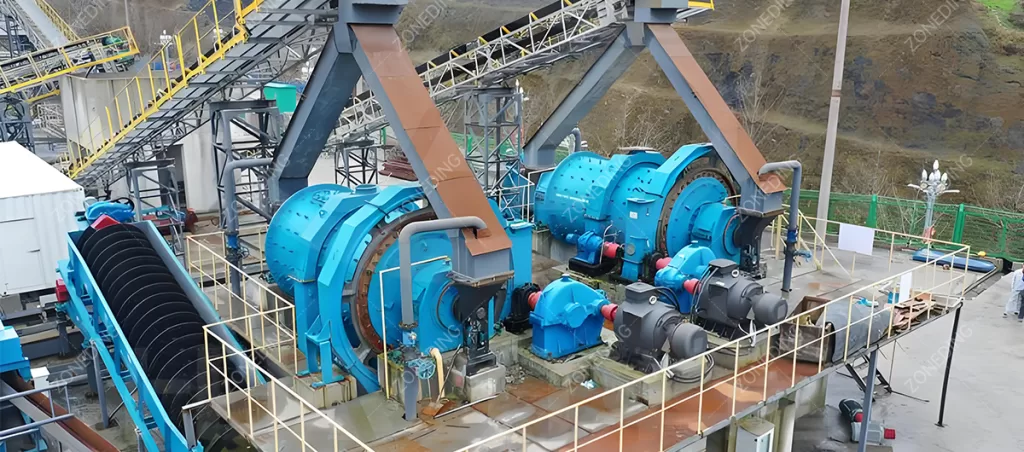 Rod mill working site