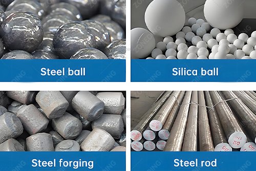 وسائط طحن مطحنة الكرة