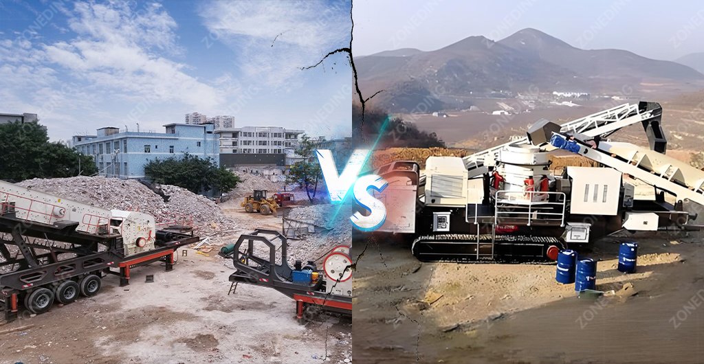 Comparison of Pneumatic Wheeled Crusher and Tracked Crusher