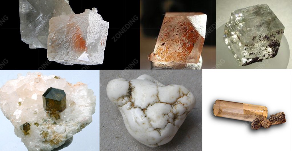 Different types of magnesite