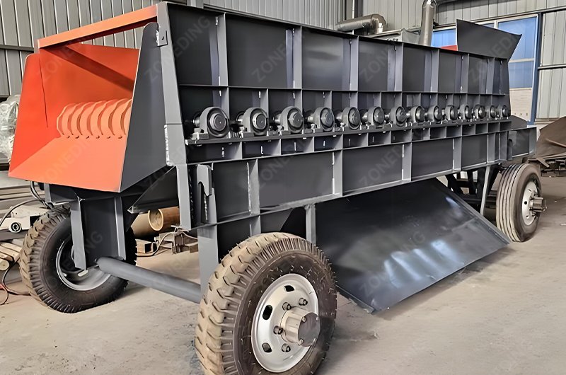 Mobile mud and stone separator