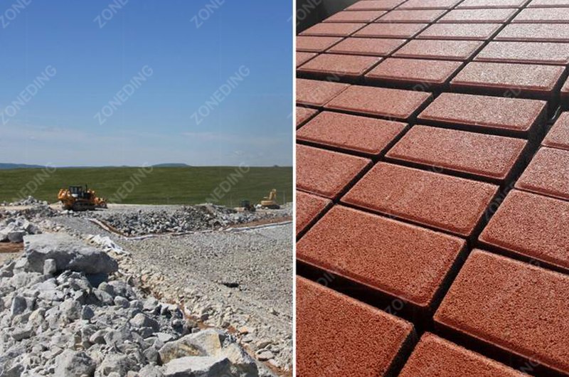 Tailings slag brick making