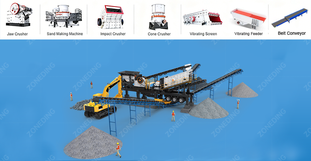 Structure of mobile crusher