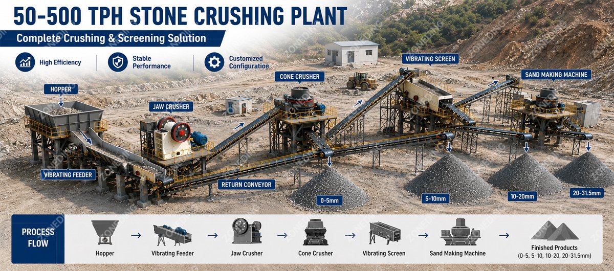 50-500 TPH Stone Crushing Plant