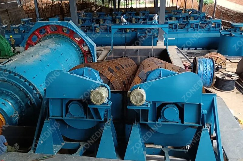 Ball mill spiral classifier combination