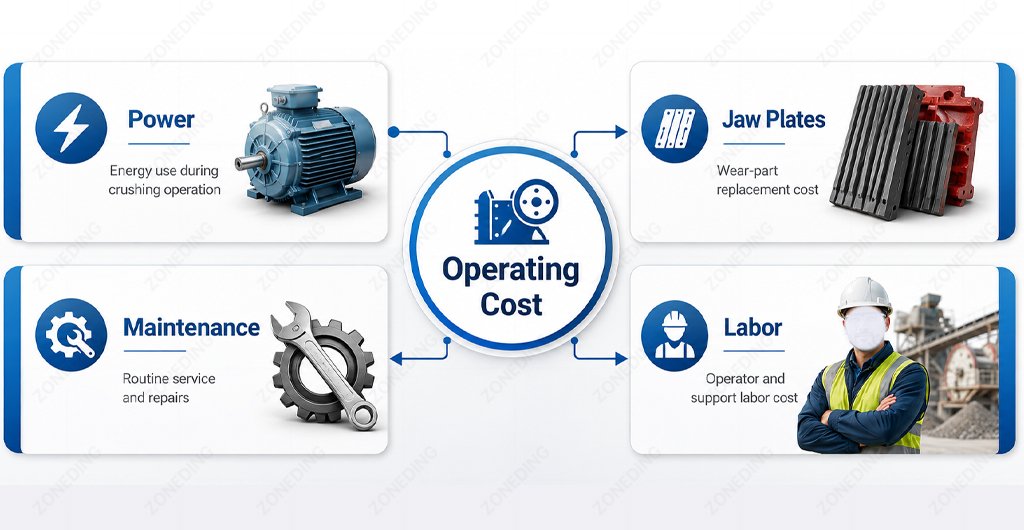 Jaw crusher operating cost