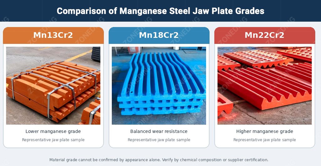 Comparison of Manganese Steel Jaw Plate Grades