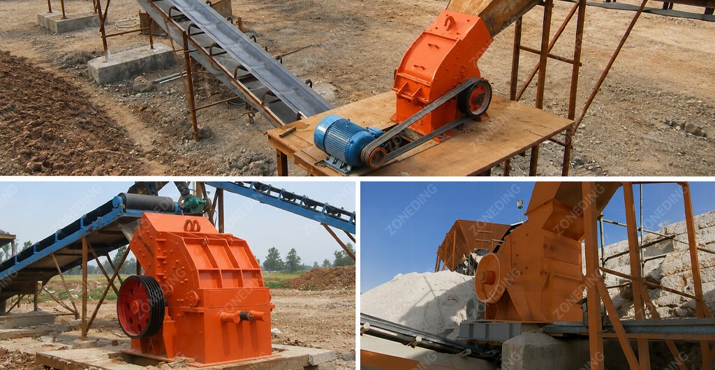 Hammer crusher on-site