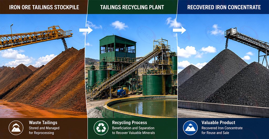 Iron ore tailings stockpile