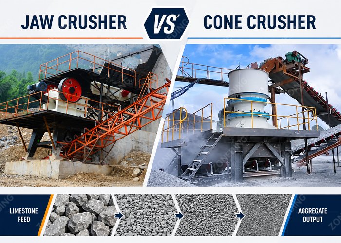 Jaw vs Cone Crusher for Limestone Crushing: Key... Jaw vs Cone Crusher for Limestone Crushing: Key...