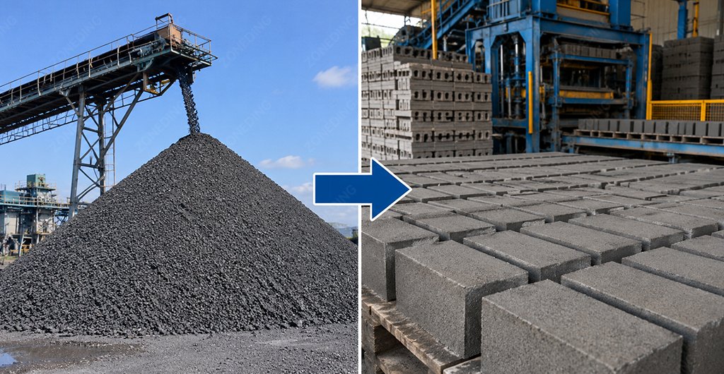 Use of iron tailings in the production of bricks and blocks
