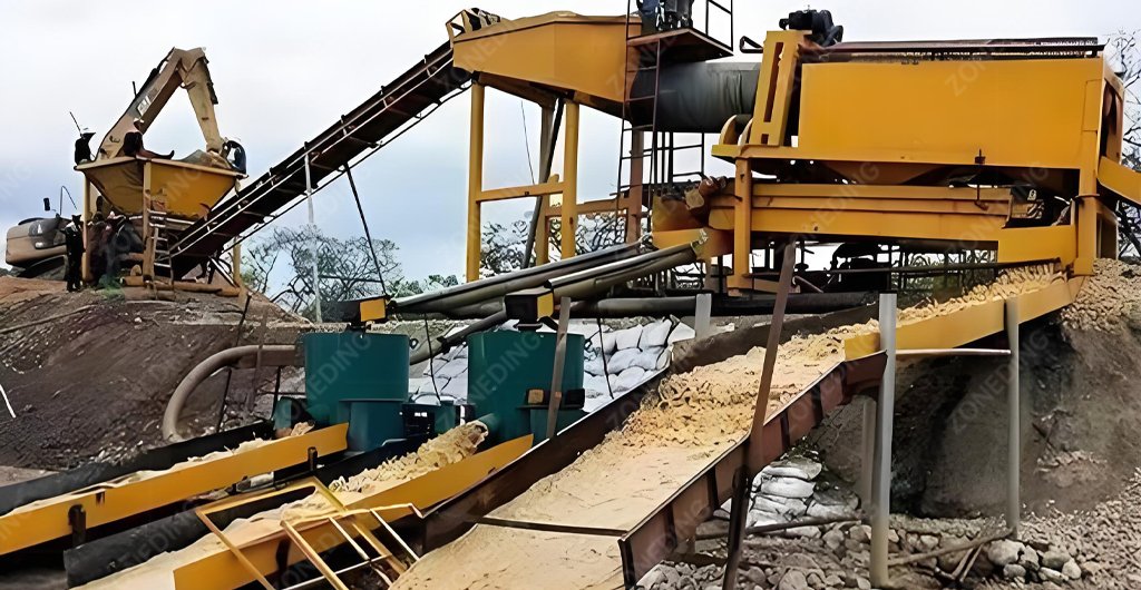 Gold trommel screen