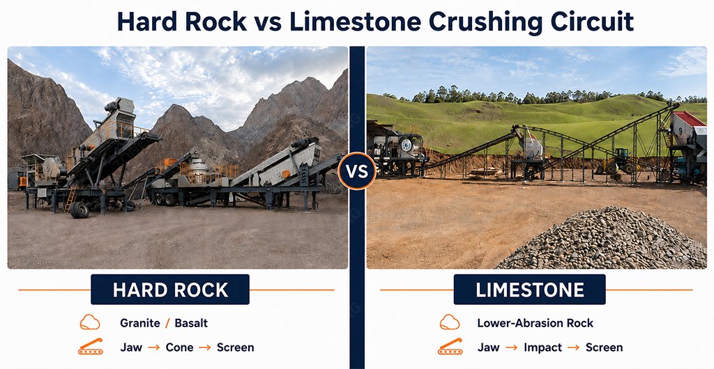 Hard Rock vs Limestone Crushing Circuit