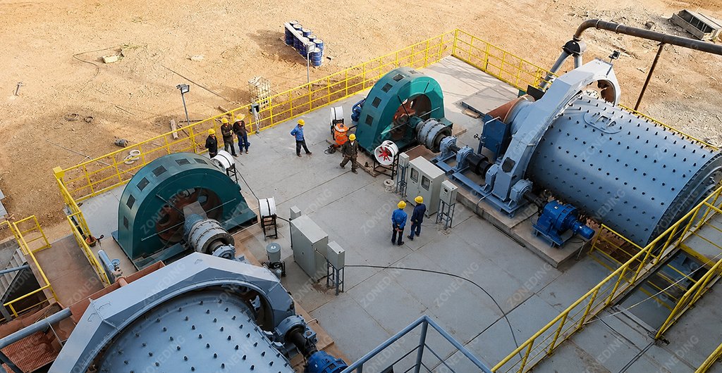 15 tph barite ball mill grinding line customer site