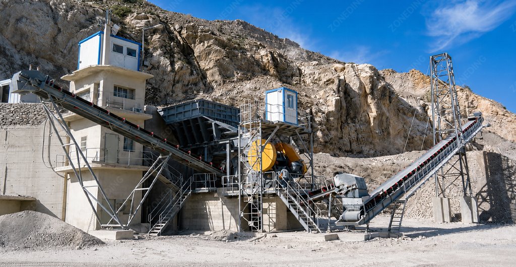 150 TPH aggregate crushing plant operating in South America