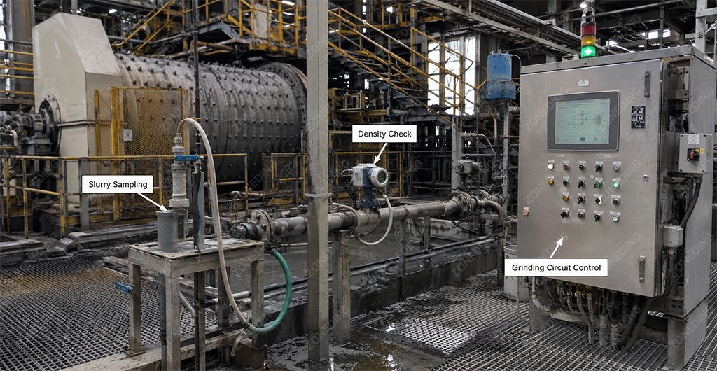 Daily control of grinding and classification circuit