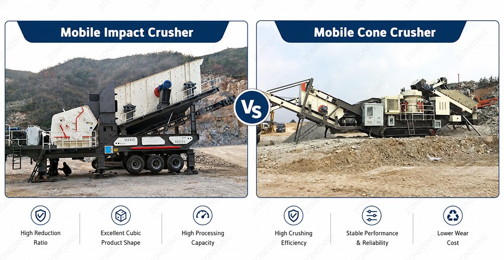 Mobile Impact Crusher vs Mobile Cone Crusher