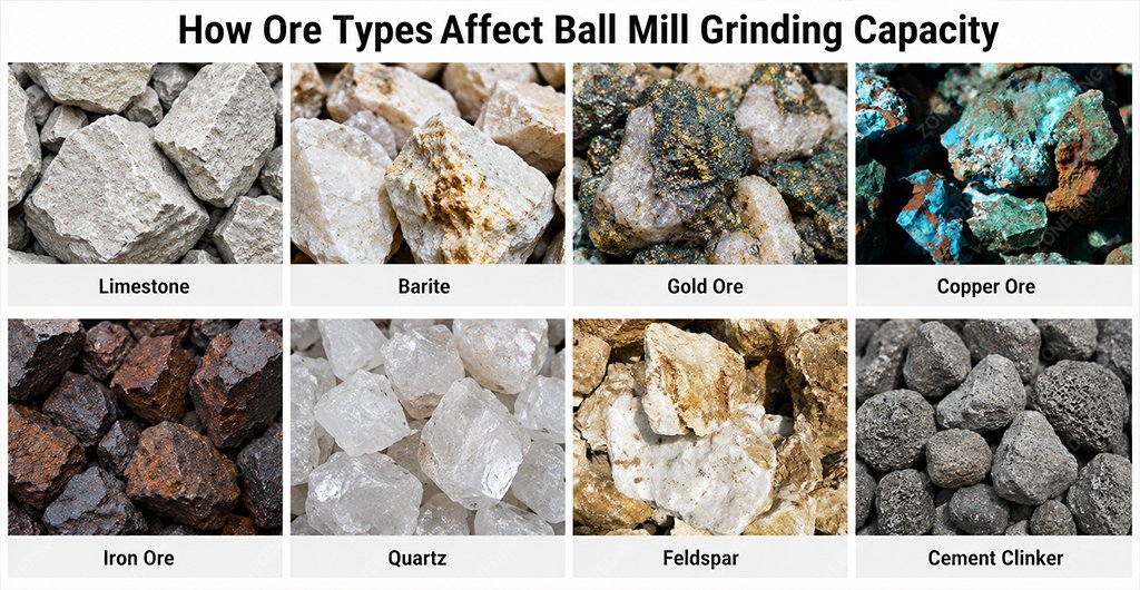 Ore Type and Ball Mill Grinding Capacity