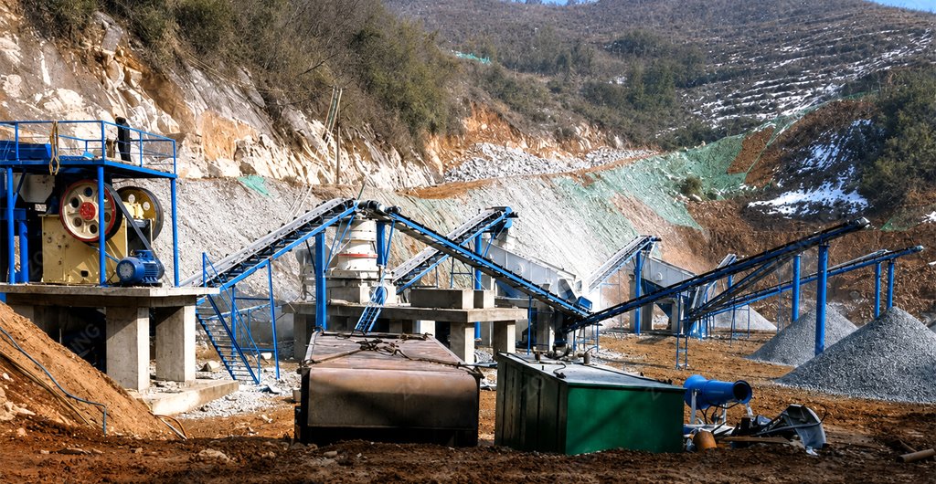 Jaw crusher and secondary crusher two-stage crushing circuit