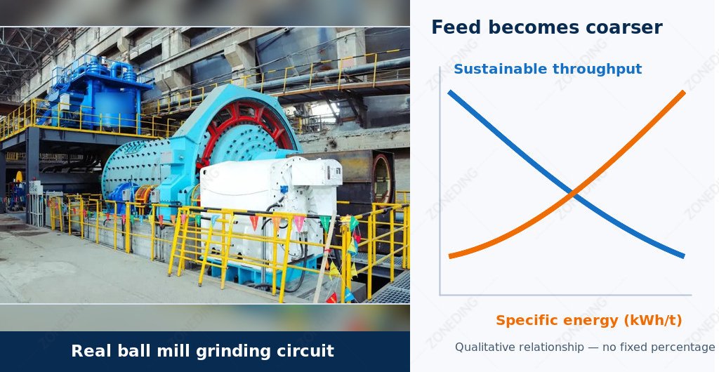 Ball Mill Feed Size, Capacity and Energy Use