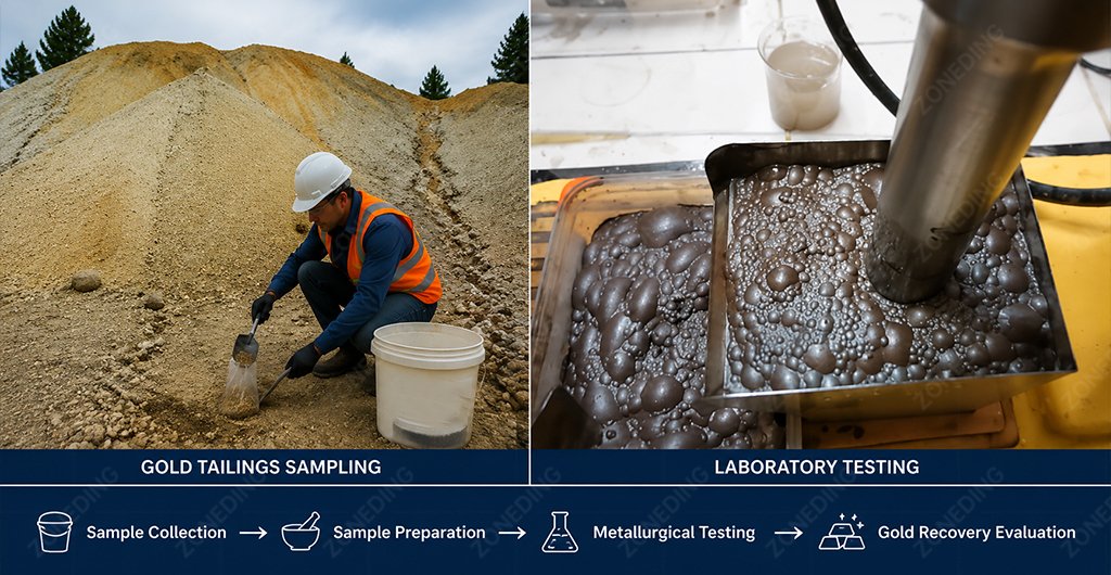 Sampling and laboratory testing for gold tailings recovery project
