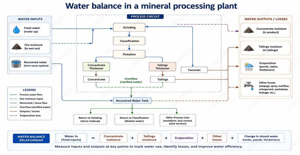 How to Reduce Water Use in Mineral Processing Plants