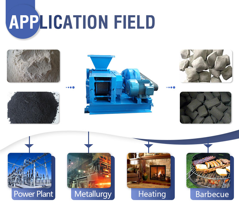 Application de machine à briqueter le charbon pulvérisé.jpg