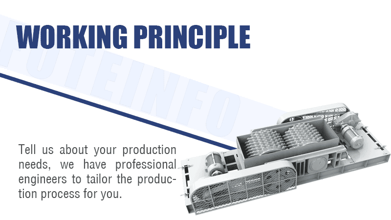 Principio de funcionamiento de la trituradora de rodillos de dientes Trituradora de rodillos de dientes WorkingPrinciple.gif